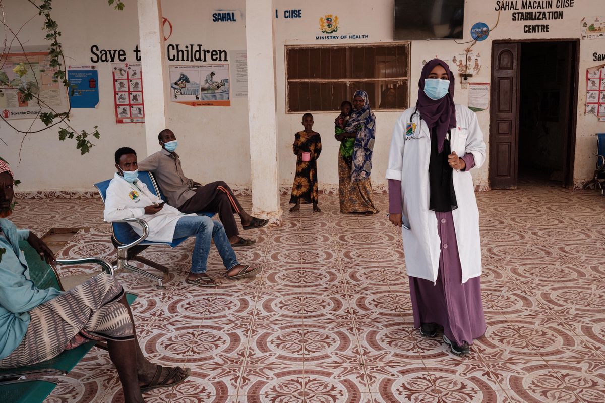 Un centre médical aidant les patients souffrant de malnutrition à Baidoa en Somalie en février 2022.
